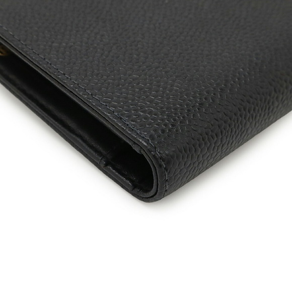 CHANEL Authentic Black Caviar Leather Logo Wallet - Picture 4 of 10
